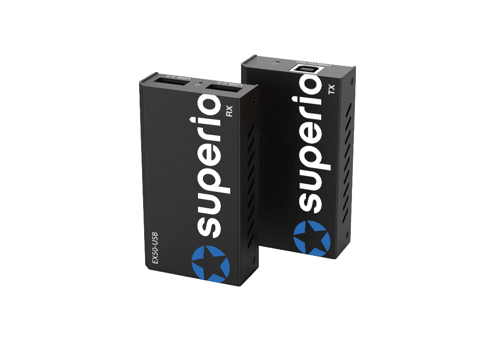 Blue extender kit with the logo Superio on the front
